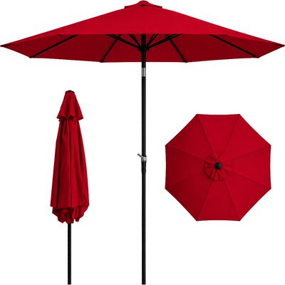 Sombrilla Jardin Playa Sol Angulo 2,70 m Diametro Exterior Roja