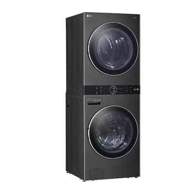 Torre de Lavado a Gas LG WK22BS6 22KG Frontal Negro ALBY ENTREGA SOLO VALIDA EN LA CDMX Y ZONA METROPOLINA