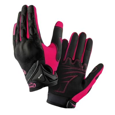 Guantes Para Motociclista Protecci&oacute;n T&aacute;ctiles Rosa Chicle Talla: M