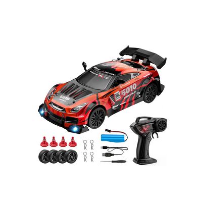 Carro De Control Remoto 4x4 Con Luces 2.4ghz Rojo