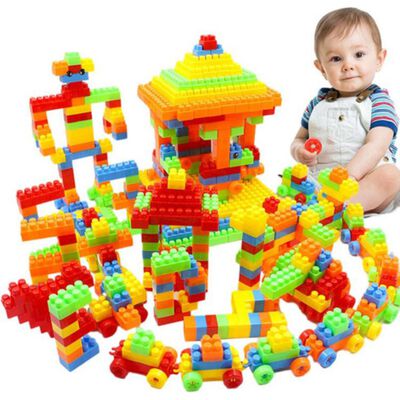 Bloques De Construcci&oacute;n De Juguetes En Bolsas, 300 Pzs colores
