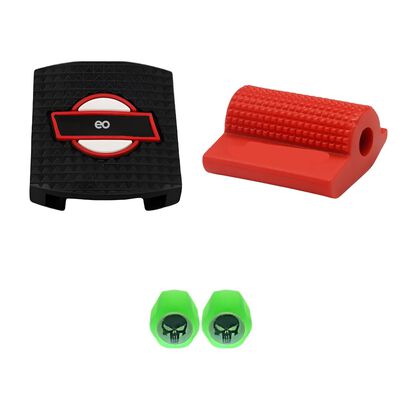 Protector Calzado Moto Cubre Pedal Goma Funda Palanca Freno Rojo