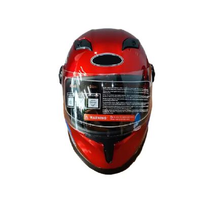 Casco Moto Ni&ntilde;os/ni&ntilde;as Abatible Con Certificado De Bici/scooter Rojo