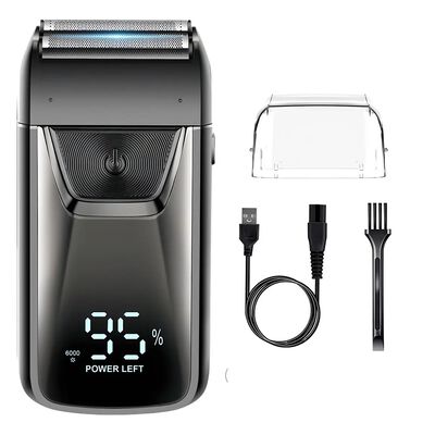 Rasuradora El&eacute;ctrica Recargable Afeitadora Para Barba negra