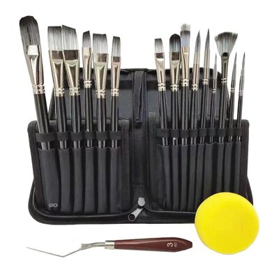 Kit De Pinceles Para Profesionales Acuarela Y Acr&iacute;lico 15pcs