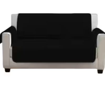 Protector Cubre Sala Doble Vista Lavable Modelo Negro 2 piezas