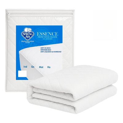 Protector De Colch&oacute;n King Size Spring Air Impermeable blanco 202 cm