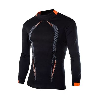 Playera Licra Deportiva Correr Compresi&oacute;n Manga Larga Gym Negro M