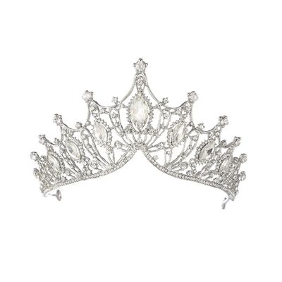 Corona Para Ni&ntilde;a Princesa De Cumplea&ntilde;os Tocado Novia Plateado