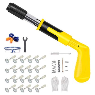 Pistola De Fijaci&oacute;n De Pared De Clavos C/20 Clavos Port&aacute;til aMARILLO