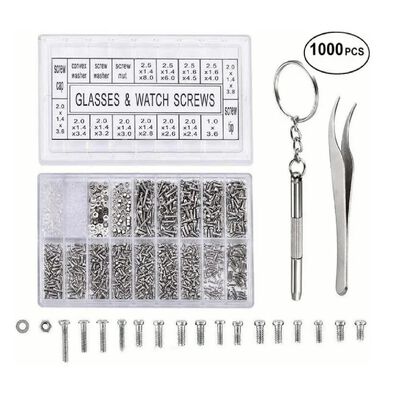 Juego De 1000 Tornillos Tuercas Reloj Gafas Gafas Reparaci&oacute;n