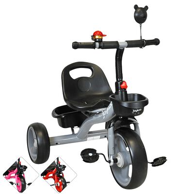 Triciclo para Ni&ntilde;os con Timbre y Espejo Ruedas de Eva Canastas Trasera y Delantera A partir de 2 A&ntilde;os - Gris
