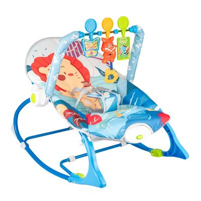 Mecedora El&eacute;ctrica Silla Vibradora Musical Juegos Beb&eacute; Azul