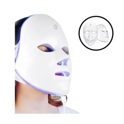 Mascara Led Facial Terapia 7 Colores Cara Rejuvenece Belleza Modelo Blanco