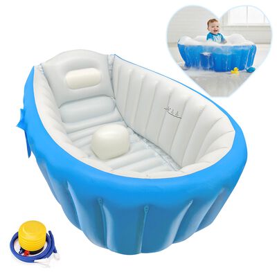 Ba&ntilde;era Inflable Para Reci&eacute;n Nacido Y Beb&eacute; Con Bomba Ecobaby Original