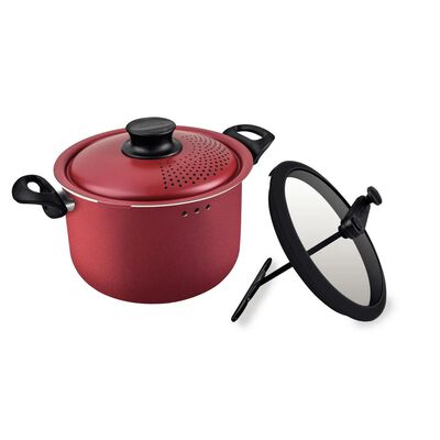 Olla Palomera Spaguetera Tramontina 20598710 3 en 1 4,8L Roja ENDY2