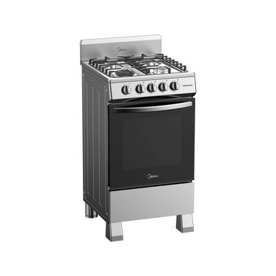 Estufa Midea MGS20FS1BIABG 20 pulgadas 4Q Acero Inox Silver ALBY ENTREGA SOLO VALIDA EN LA CDMX Y ZONA METROPOLINA