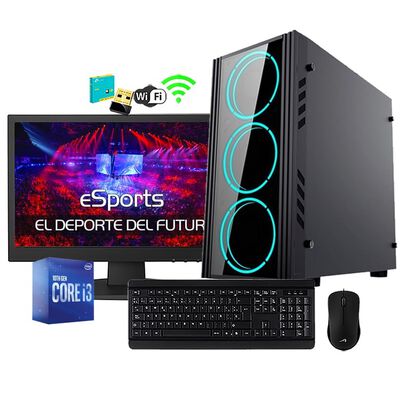 Pc Computadora Core I3 10gen 16gb 960Gb SSD, Monitor 21.5 FULL HD Escolar.