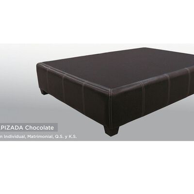 Base Tapizada Queen Size - Chocolate - Kessa.