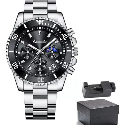 Reloj Para Hombre De Cuarzo De Acero Con Cron&oacute;grafo.