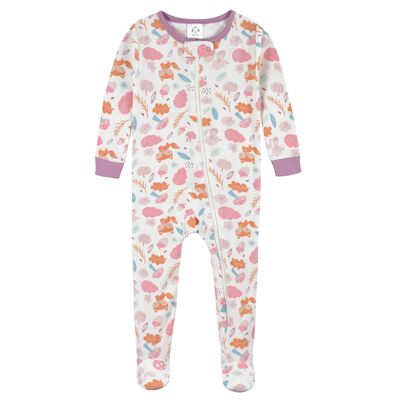 Mameluco Gerber Pack 2 Algod&oacute;n Rosa Pies Beb&eacute; Dormir
