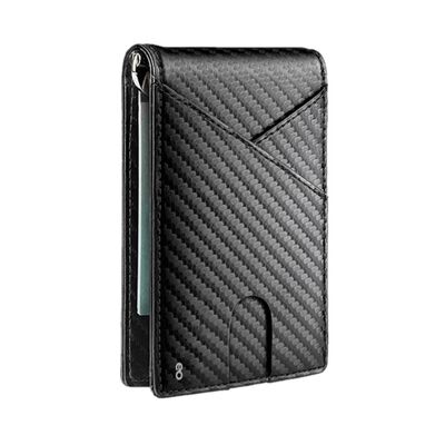 Cartera De Cuero Tarjetero Multi Ranura Rfid Negro