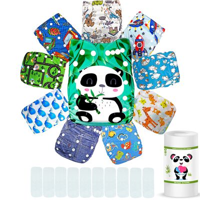 Pa&ntilde;ales de tela ecologicos para bebes con Rollo de bamb&uacute; ecobaby orginal