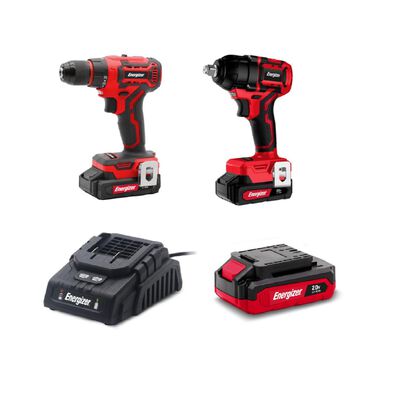 Combo Energizer EZLCOM1500-C Taladro + Llave de Impacto + Accesorios ENDY6