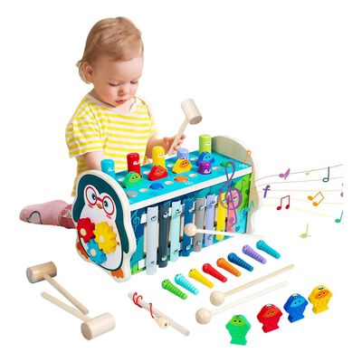 Juguete Did&aacute;ctico Con M&uacute;sica Y Martillo Ni&ntilde;o 7en1