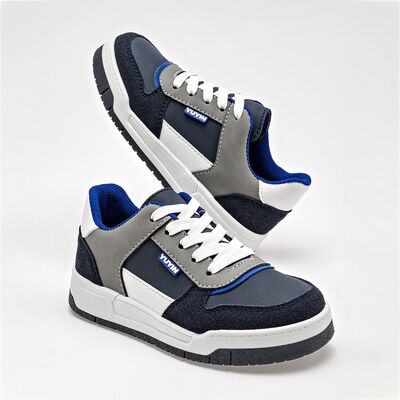 TENIS URBANO Yuyin NI&Ntilde;O EN COLOR MARINO GRIS BLANCO 25031