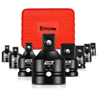 Juego De Adaptadores De Impacto P/matraca 8 Pz Estuche Naranja