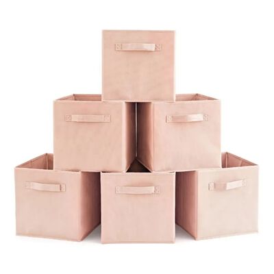 Organizador De Ropa Plegable, Juego De 6 Color Rosa