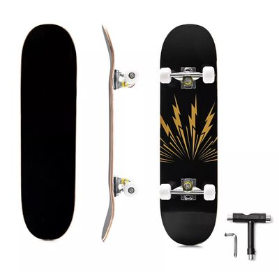 Patineta Profesional De Madera Rusa Ruedas Rayos
