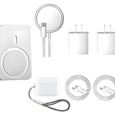 7kit Cargador 20w Inal&aacute;mbrico 5000 auricular Para Iphone