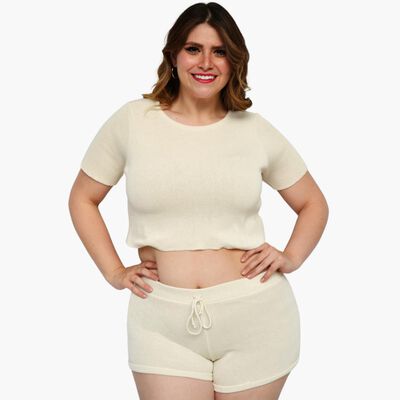 Set tejido talla extra, modelo 2252 (Hueso)