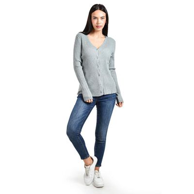Sueter acanalado de manga larga Roman Fashion /Juvenil, 8930 (Gris)