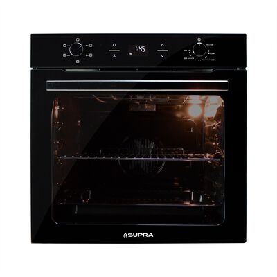 SUPRA Horno El&eacute;ctrico Empotrable Cristal Negro 60 cm POMELO