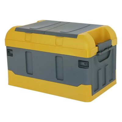 Caja Almacenamiento Plegable Organizador Con Tapa 41 Litros Amarillo/Gris