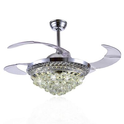 Ventilador de Techo JWJ JLV-041 con Luminario LED 88 W 4500 lm 6 Velocidades 3 Tonos de Luz
