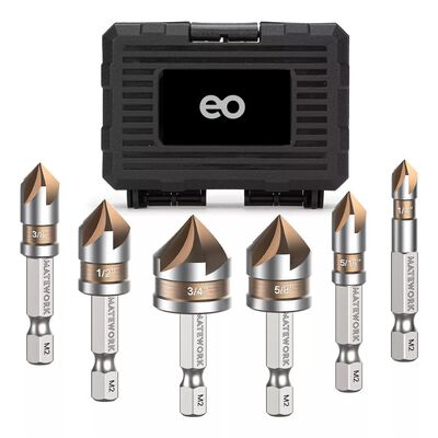 Juego De 6 Brocas Avellanadoras Para Metal, Madera O Plastico