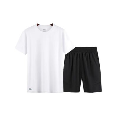 Juego De Playera Mangas Cortas Y Short Deportivo Hombre Blanco Talla XXXL