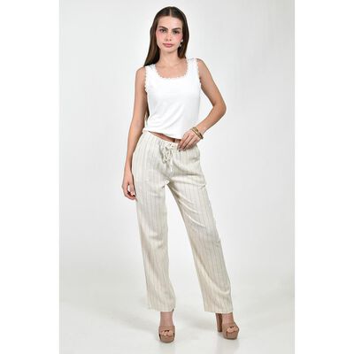 Pantalon de lino rayado Roman Fashion /Juvenil, 9205 (Arena)