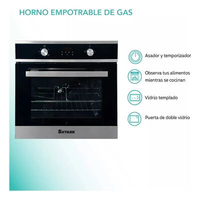 Horno Empotrable De Gas Acero Inoxidable Grill El&eacute;ctrico 60l Shtark