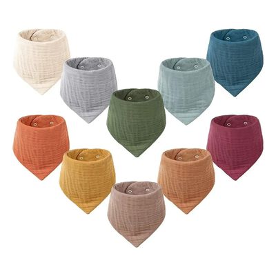 "10 Pack Baberos Bebe Bandana Absorbentes Y Suaves, Ni&ntilde;as "