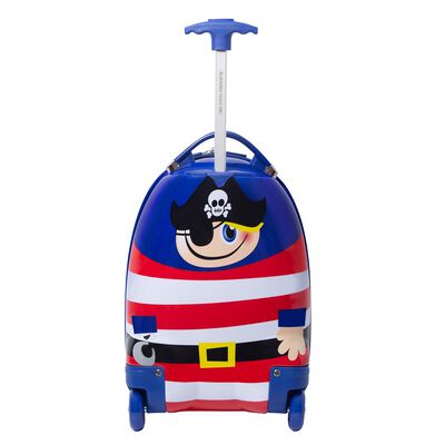 Maleta de viaje ni&ntilde;as ni&ntilde;os carry-on mochila r&iacute;gida infantil con ruedas 16 k&iacute;nder Preescolar usos m&uacute;ltiples Edades 2 a 6 a&ntilde;os Armored kids Pirata.