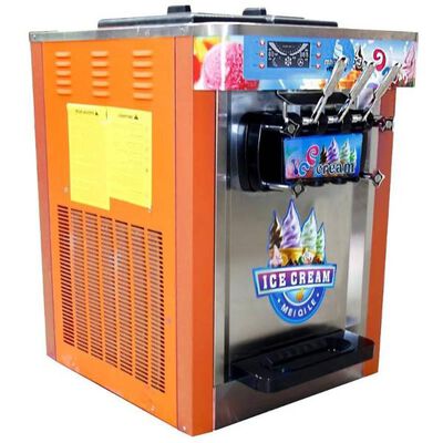 Maquina Helados 1800w Helado Suave Nieve Comercial Profesional Naranja.