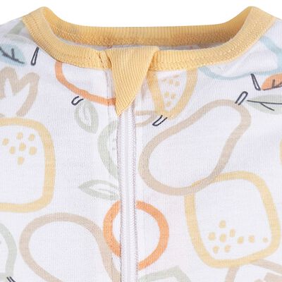 Mameluco Gerber Essentials blanco frutas beb&eacute; algod&oacute;n ropa