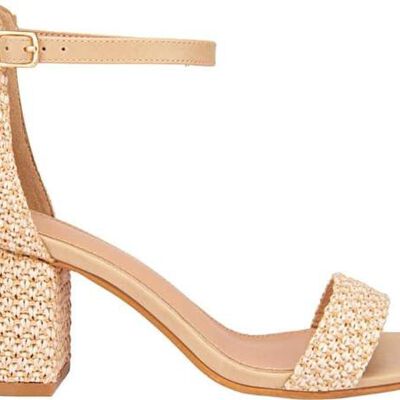 Sandalia vestir dama beige Yaeli modelo 0683