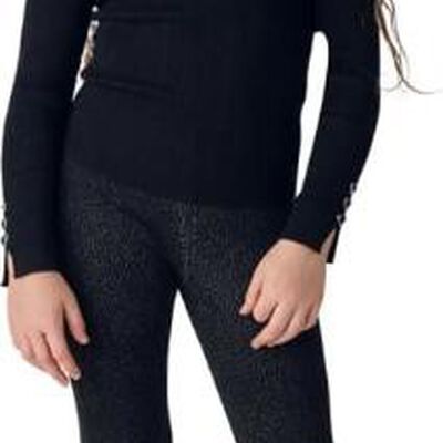 Blusa abrigadora ni&ntilde;a negro Sao Paulo modelo 911N