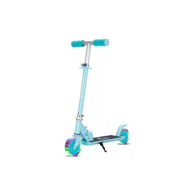 Monopat&iacute;n Plegable Con Luces Para Ni&ntilde;os Azul